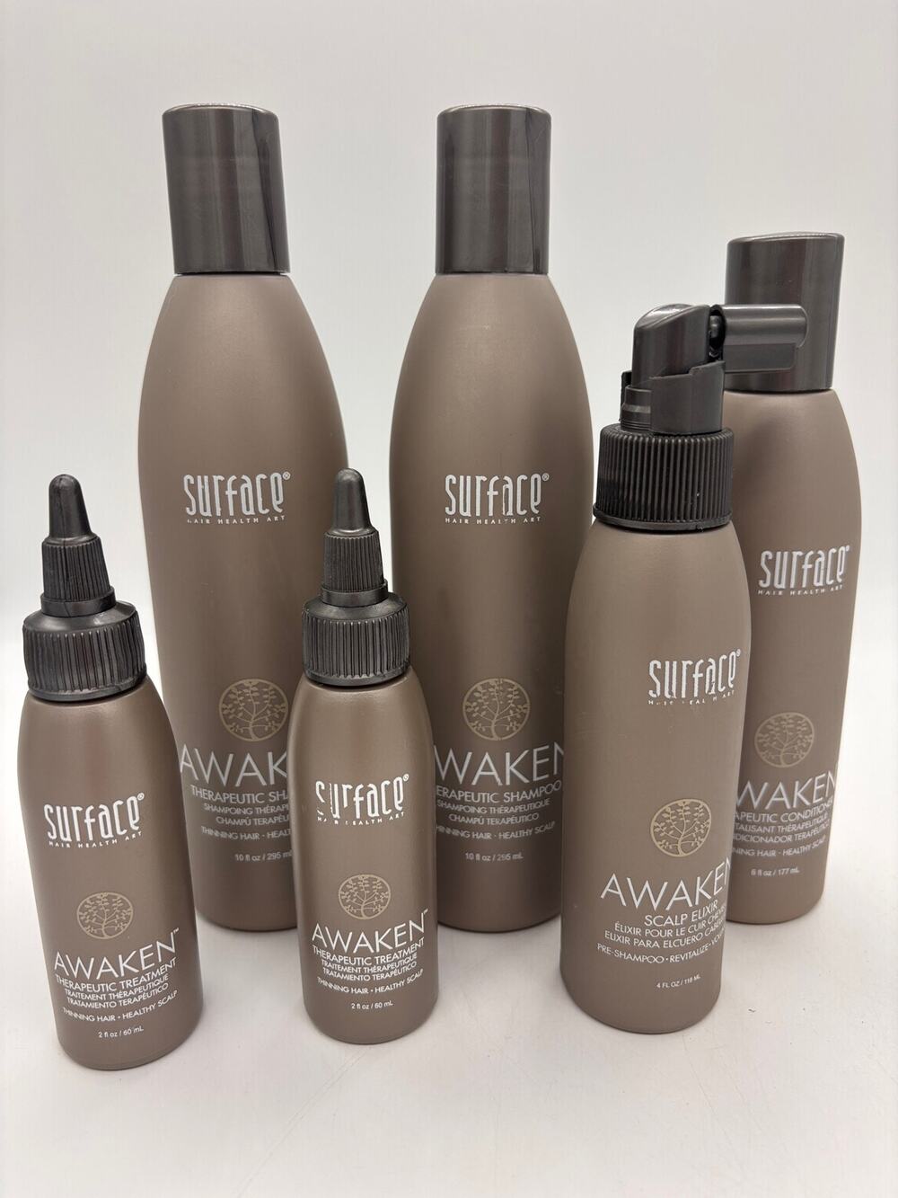 New Surface Awaken 2 shampoo, conditioner, scalp elixir & 2 thera treatments